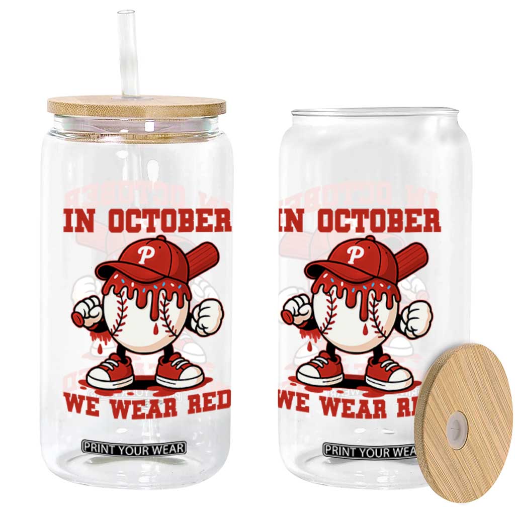 Red October Philly Glass Can Philadelphia Baseball Drip Boy TS10 Print Your Wear
