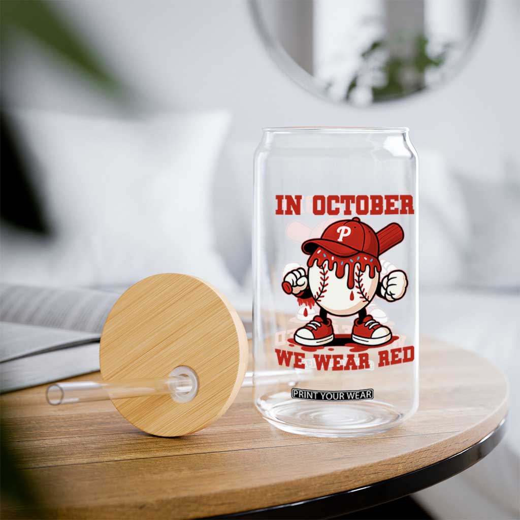 Red October Philly Glass Can Philadelphia Baseball Drip Boy TS10 Print Your Wear
