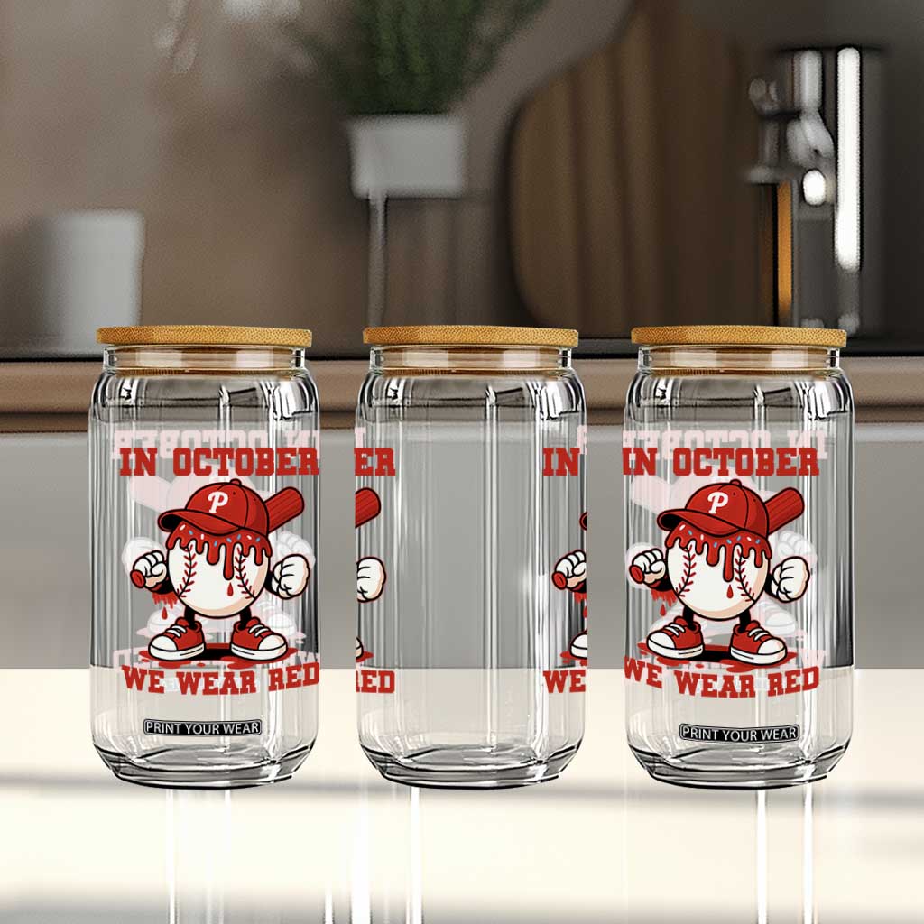Red October Philly Glass Can Philadelphia Baseball Drip Boy TS10 Print Your Wear