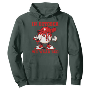 Red October Philly Hoodie Philadelphia Baseball Drip Boy TS10 Dark Forest Green Print Your Wear