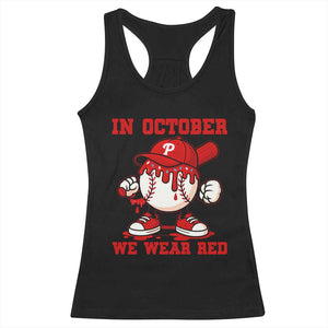 Red October Philly Racerback Tank Top Philadelphia Baseball Drip Boy TS10 Black Print Your Wear