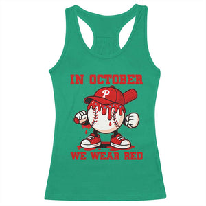 Red October Philly Racerback Tank Top Philadelphia Baseball Drip Boy TS10 Irish Green Print Your Wear