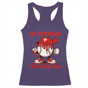 Red October Philly Racerback Tank Top Philadelphia Baseball Drip Boy TS10 Purple Print Your Wear