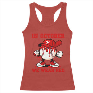 Red October Philly Racerback Tank Top Philadelphia Baseball Drip Boy TS10 Red Print Your Wear