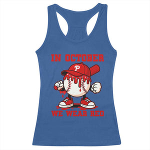 Red October Philly Racerback Tank Top Philadelphia Baseball Drip Boy TS10 Royal Blue Print Your Wear