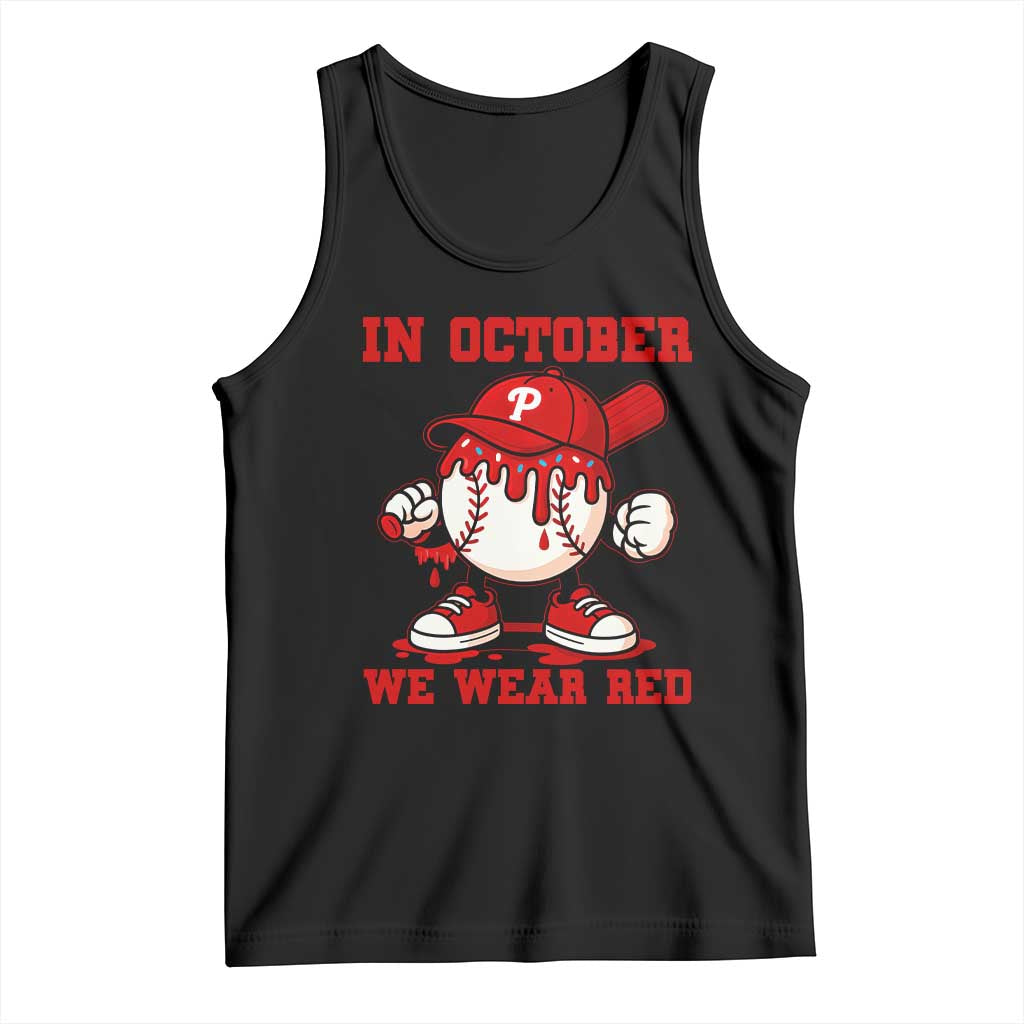 Red October Philly Tank Top Philadelphia Baseball Drip Boy TS10 Black Print Your Wear