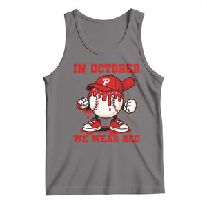 Red October Philly Tank Top Philadelphia Baseball Drip Boy TS10 Deep Heather Print Your Wear