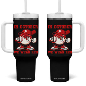 Red October Philly Tumbler With Handle Philadelphia Baseball Drip Boy TS10 One Size: 40 oz Black Print Your Wear