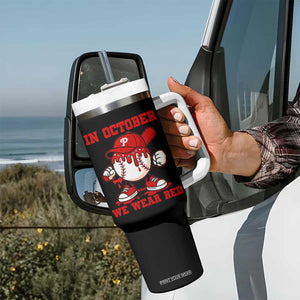 Red October Philly Tumbler With Handle Philadelphia Baseball Drip Boy TS10 Print Your Wear