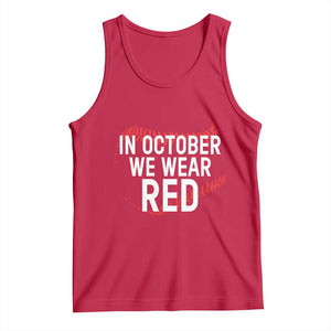 In October We Wear Red Tank Top Philadelphia Baseball Philly TS10 Red Print Your Wear