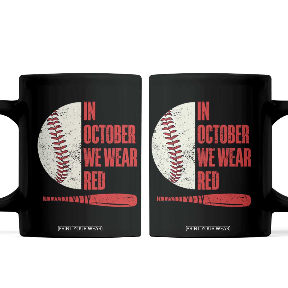 Red October Philly Coffee Mug Retro Philadelphia Baseball Fan TS10 Black Print Your Wear