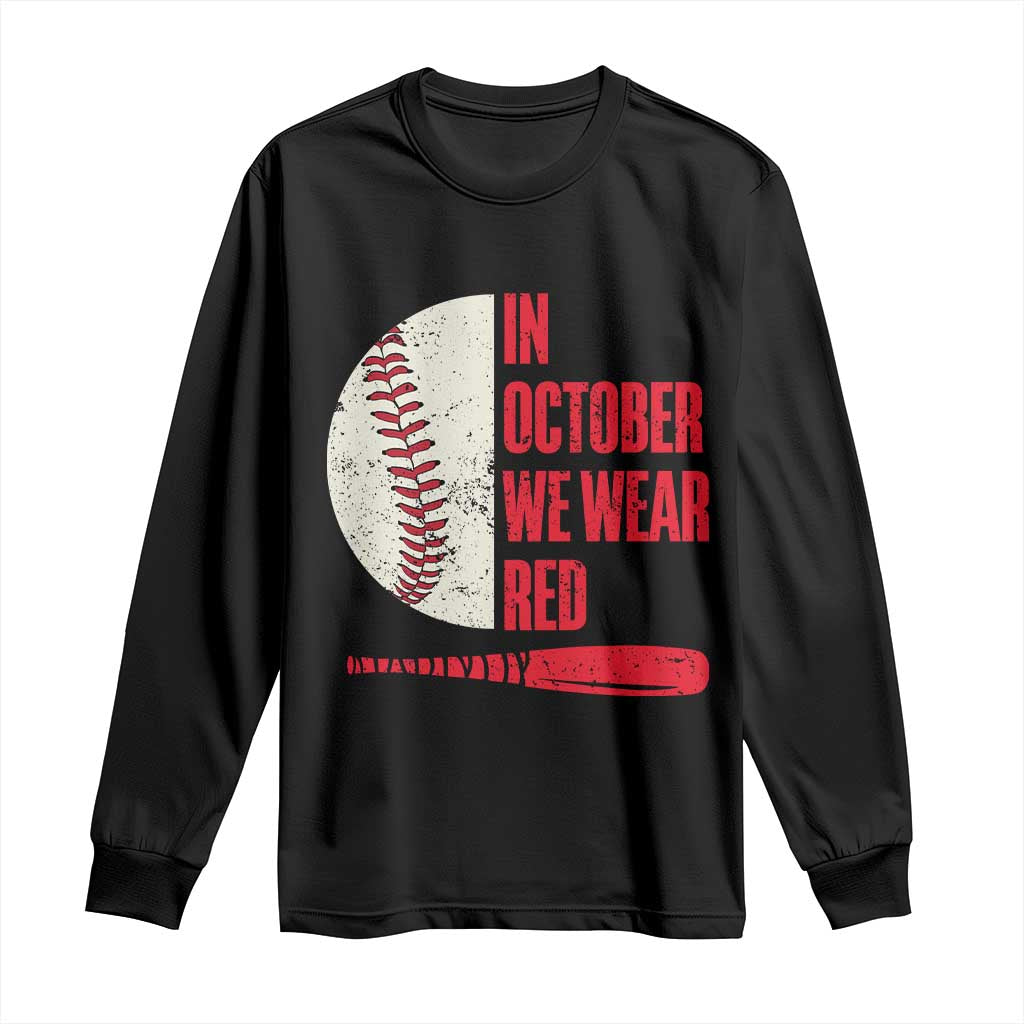 Red October Philly Long Sleeve Shirt Retro Philadelphia Baseball Fan TS10 Black Print Your Wear