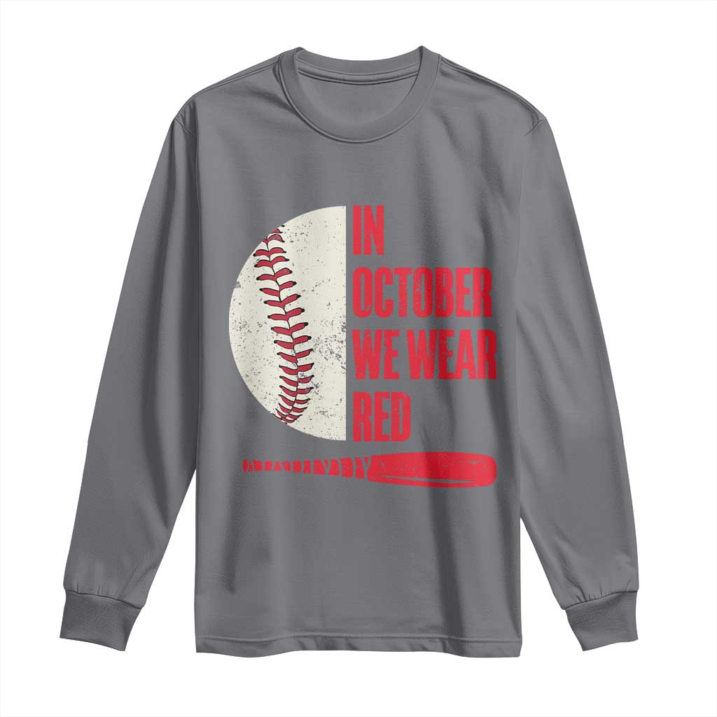 Red October Philly Long Sleeve Shirt Retro Philadelphia Baseball Fan TS10 Charcoal Print Your Wear