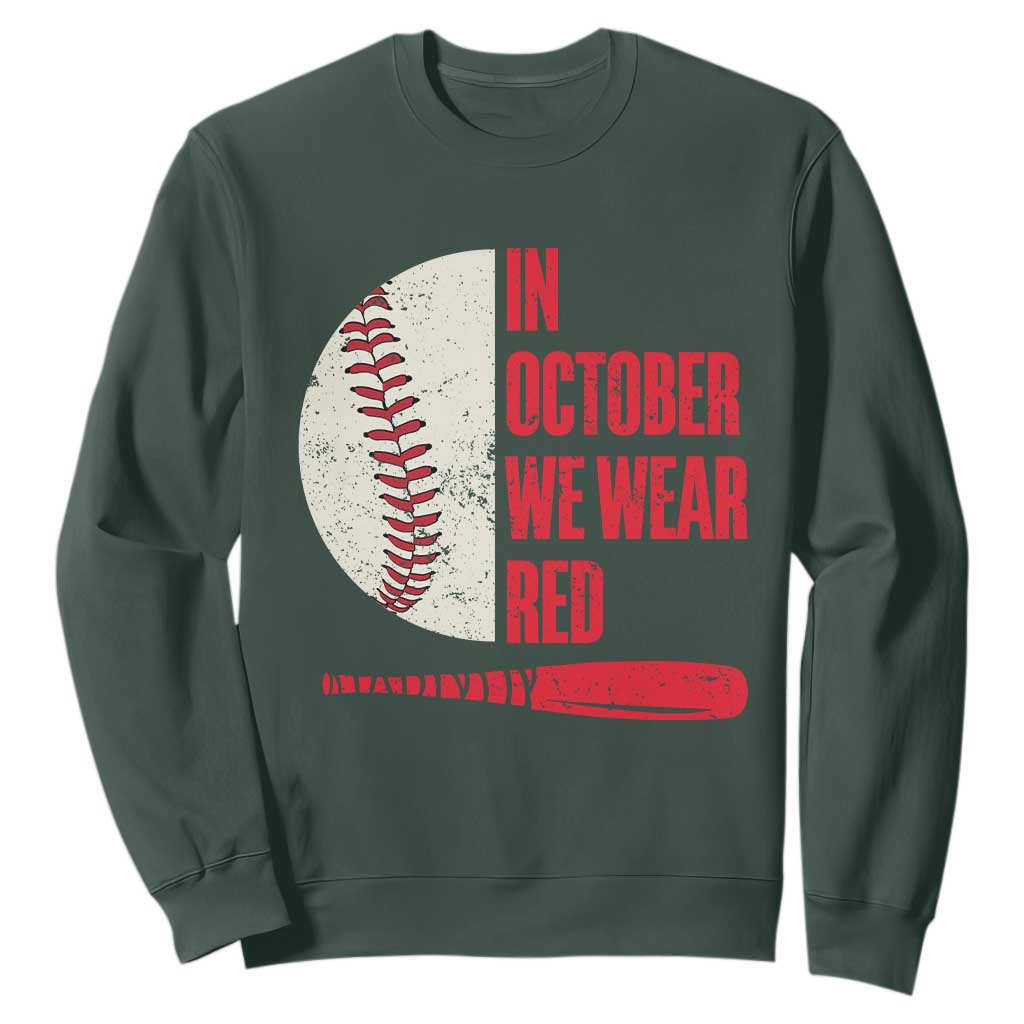 Red October Philly Sweatshirt Retro Philadelphia Baseball Fan TS10 Dark Forest Green Print Your Wear