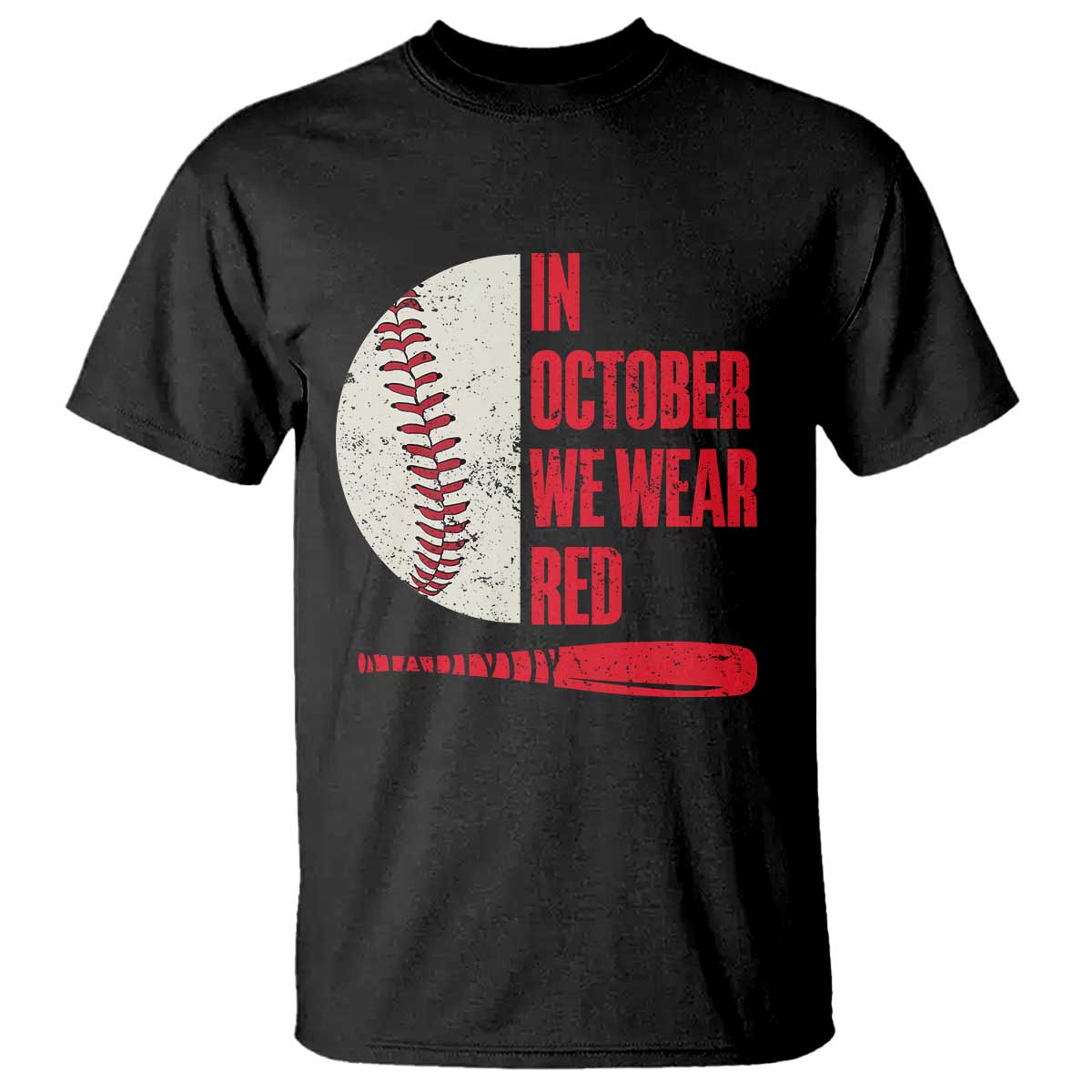 Red October Philly T Shirt Retro Philadelphia Baseball Fan TS10 Black Print Your Wear