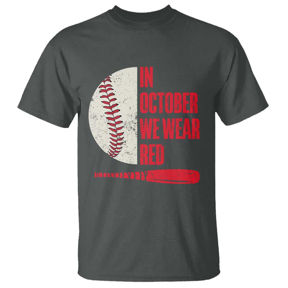 Red October Philly T Shirt Retro Philadelphia Baseball Fan TS10 Dark Heather Print Your Wear