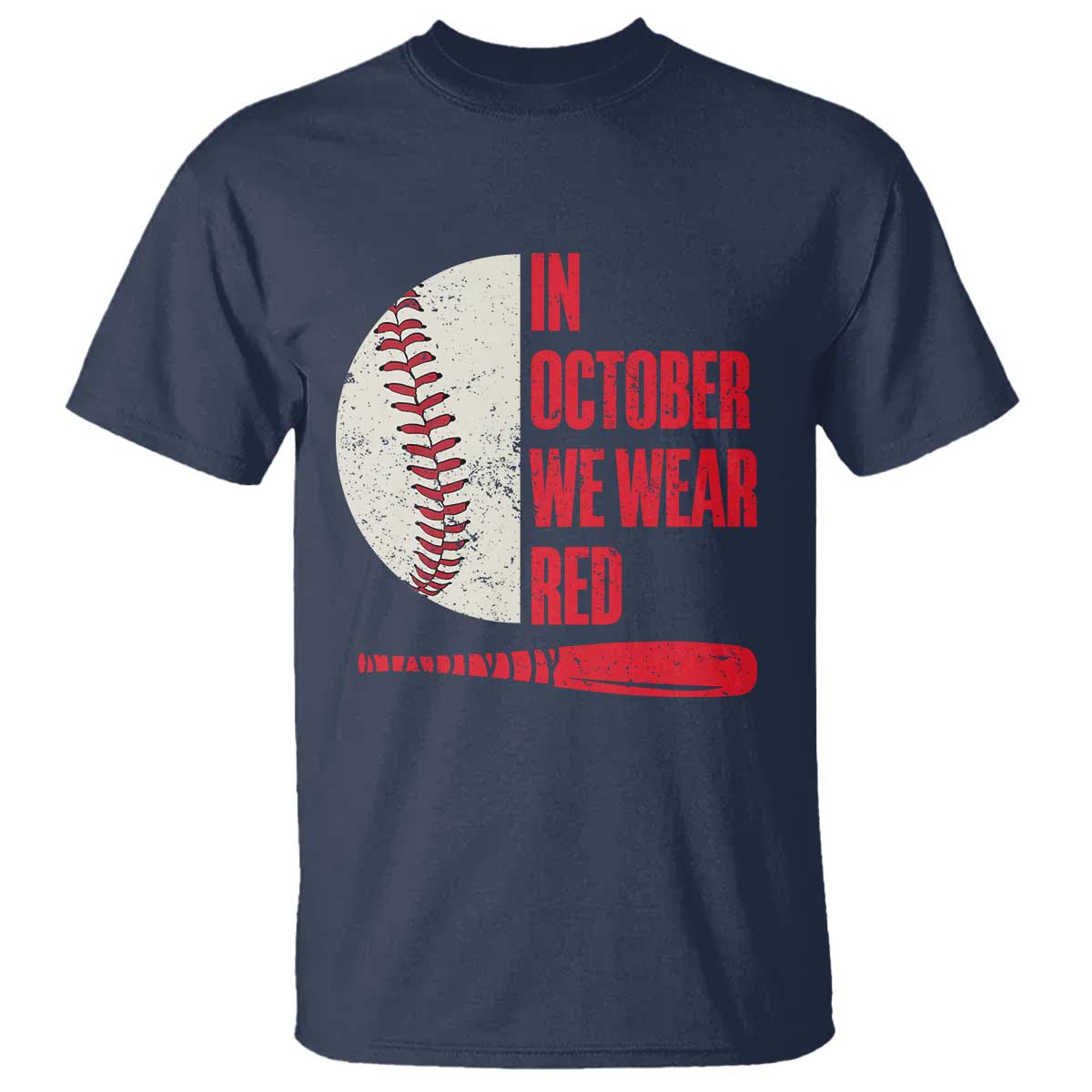 Red October Philly T Shirt Retro Philadelphia Baseball Fan TS10 Navy Print Your Wear