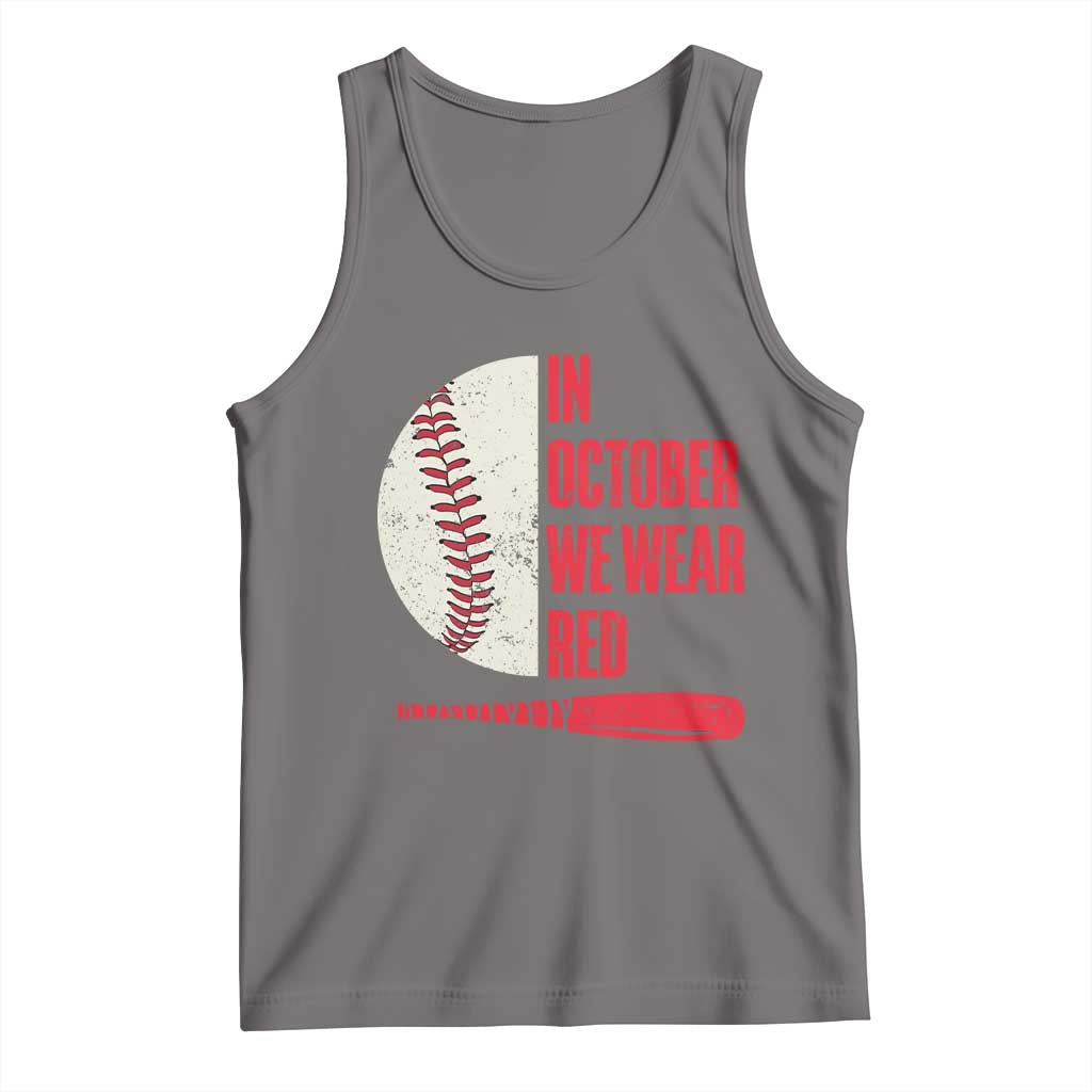 Red October Philly Tank Top Retro Philadelphia Baseball Fan TS10 Deep Heather Print Your Wear