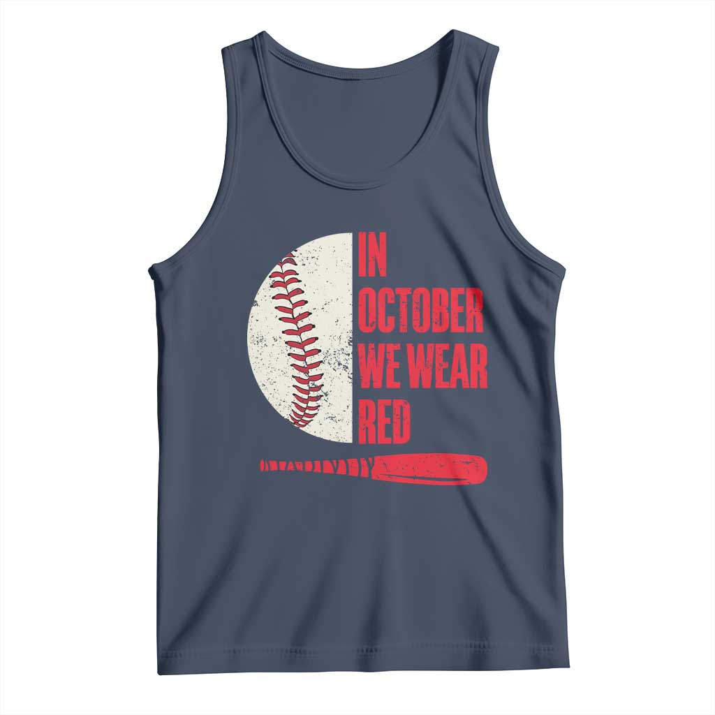 Red October Philly Tank Top Retro Philadelphia Baseball Fan TS10 Navy Print Your Wear