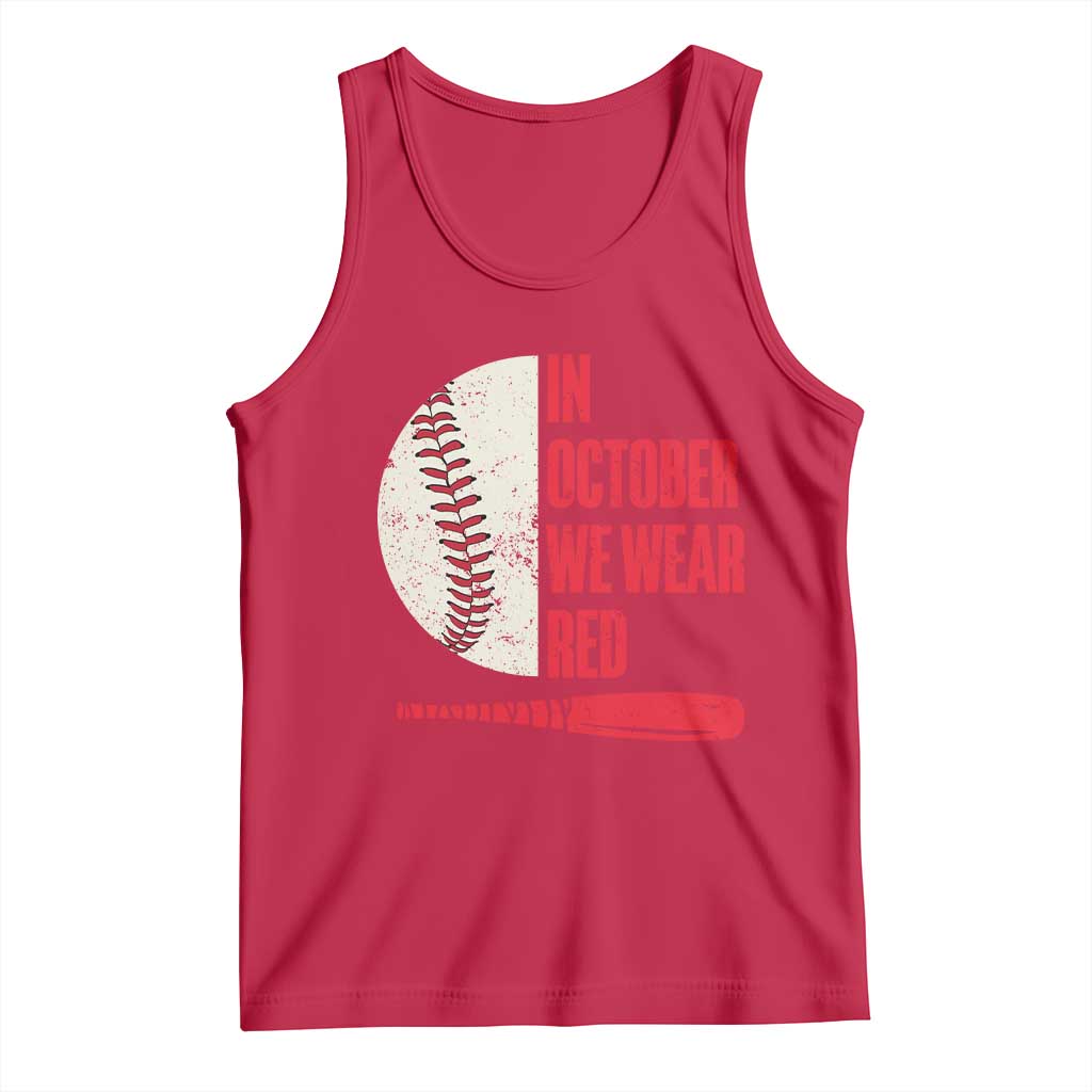 Red October Philly Tank Top Retro Philadelphia Baseball Fan TS10 Red Print Your Wear