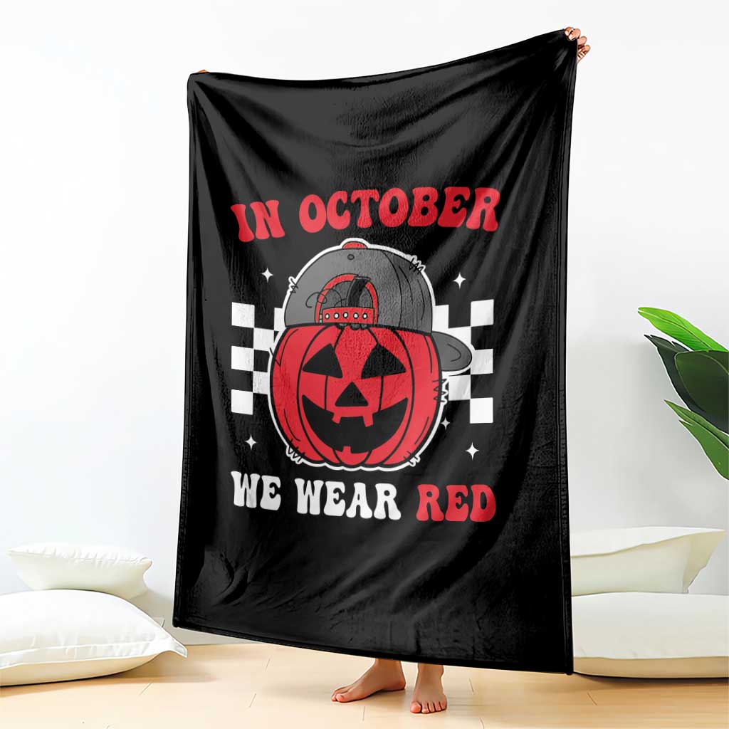 Red October Halloween Throw Blanket Vintage Philadelphia Baseball Fan Jackolantern Pumpkin TS10 Print Your Wear