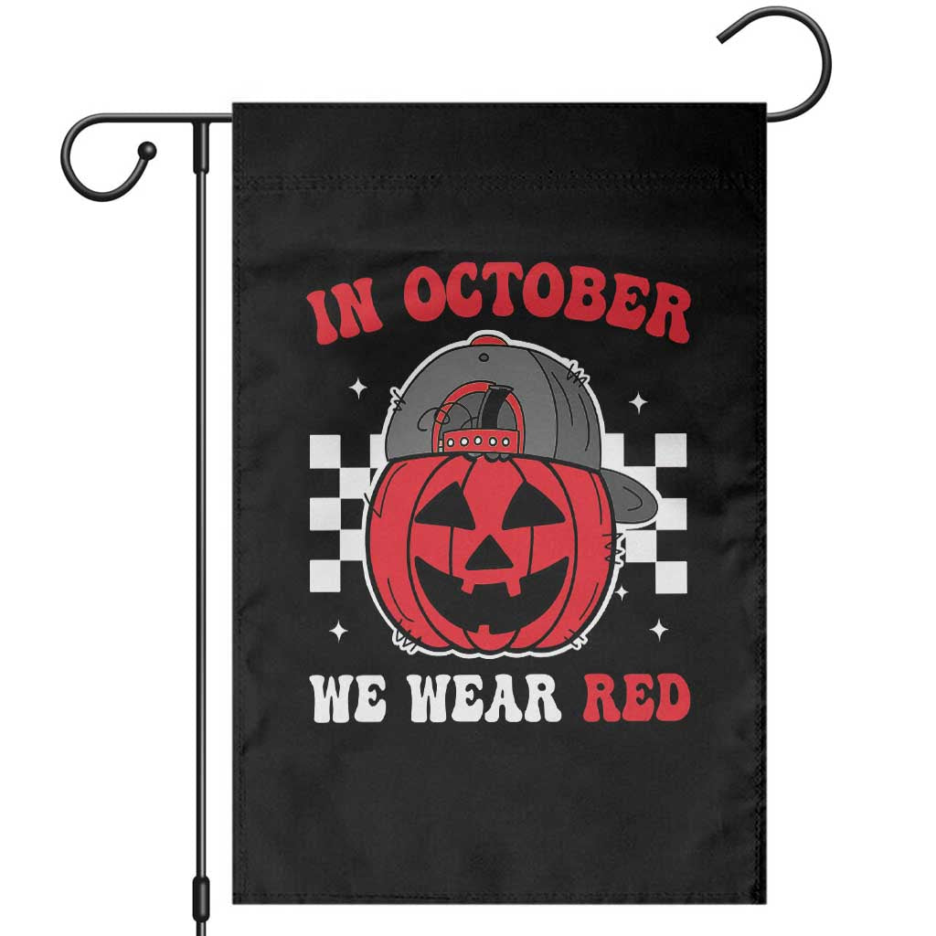 Red October Halloween Garden Flag Vintage Philadelphia Baseball Fan Jackolantern Pumpkin TS10 Black Print Your Wear