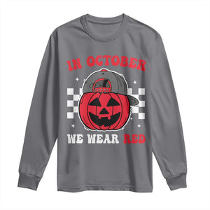 Red October Halloween Long Sleeve Shirt Vintage Philadelphia Baseball Fan Jackolantern Pumpkin TS10 Charcoal Print Your Wear