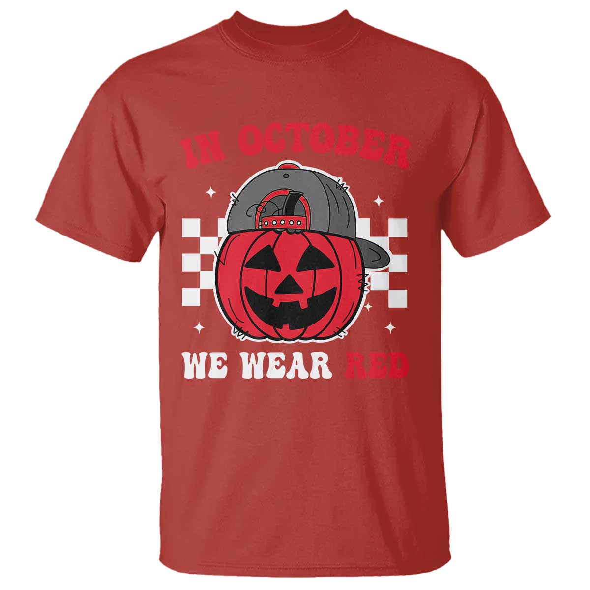 Red October Halloween T Shirt Vintage Philadelphia Baseball Fan Jackolantern Pumpkin TS10 Red Print Your Wear