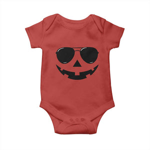 Pumpkin Face Baby Onesie Vintage Jack o Lantern Jackolantern Spooky Season Halloween TS10 Red Print Your Wear