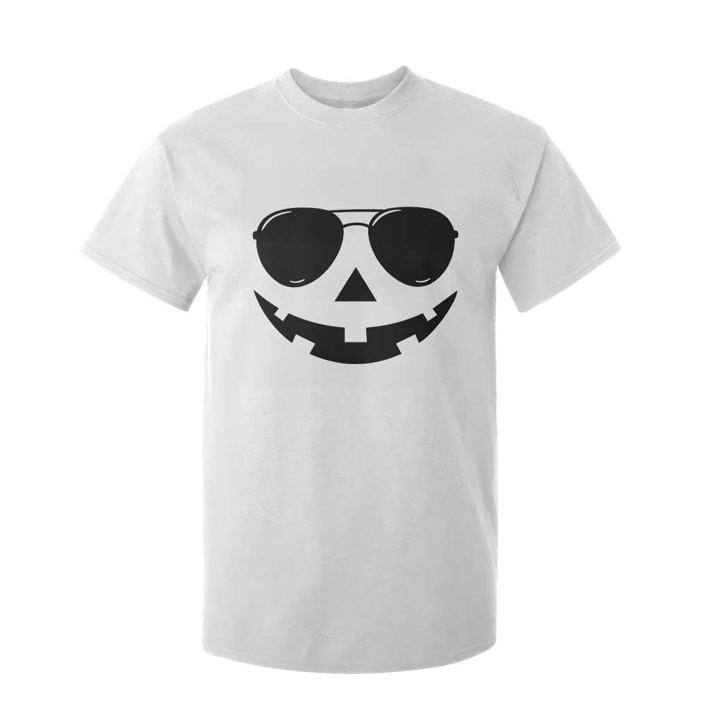 Pumpkin Face T Shirt For Kid Vintage Jack o Lantern Jackolantern Spooky Season Halloween TS10 White Print Your Wear