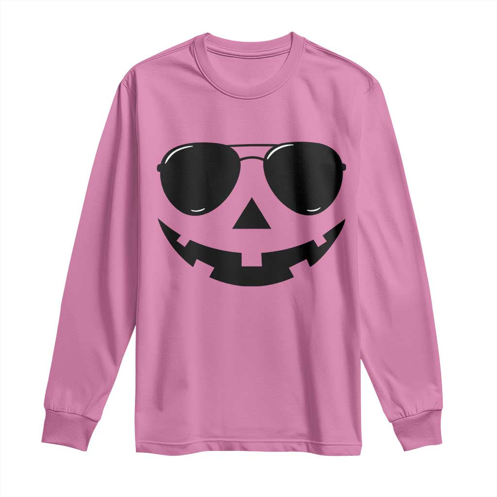 Pumpkin Face Long Sleeve Shirt Vintage Jack o Lantern Jackolantern Spooky Season Halloween TS10 Azalea Print Your Wear