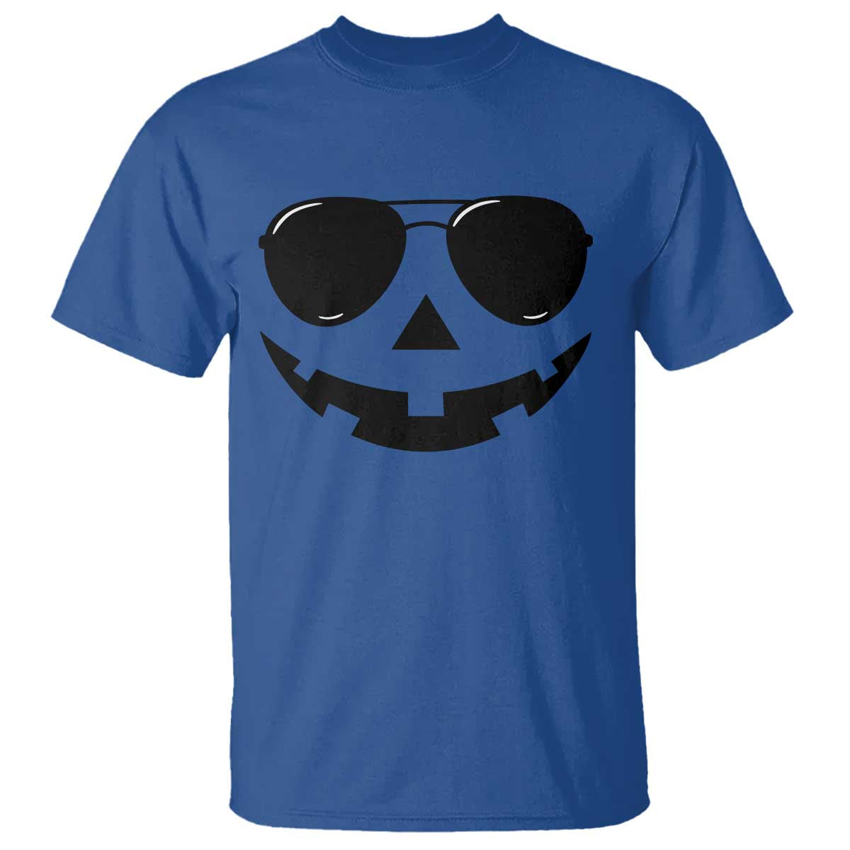 Pumpkin Face T Shirt Vintage Jack o Lantern Jackolantern Spooky Season Halloween TS10 Royal Blue Print Your Wear