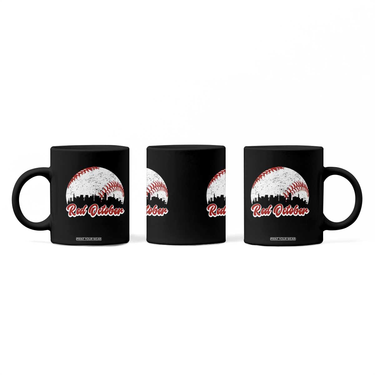 Vintage Red October Coffee Mug Philadelphia Skyline Retro Philly Cityscape TS10 Print Your Wear