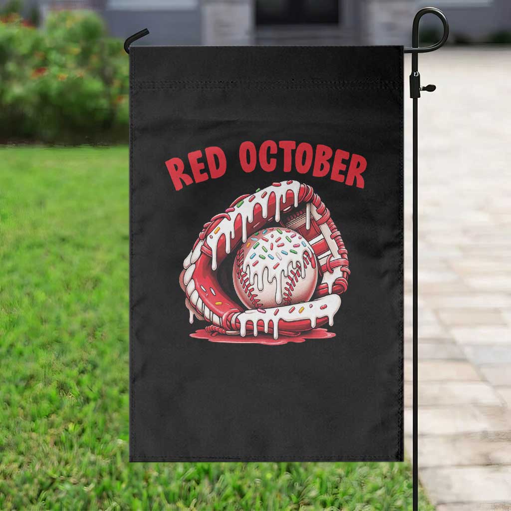 Red October Garden Flag Baseball Drip Ice Cream Sprinkles Baseball Glove TS10 Print Your Wear