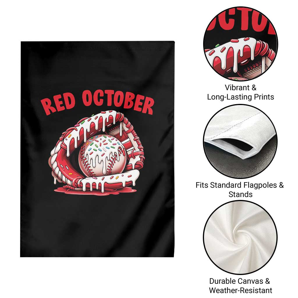 Red October Garden Flag Baseball Drip Ice Cream Sprinkles Baseball Glove TS10 Print Your Wear