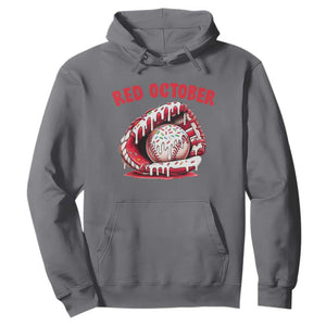 Red October Hoodie Baseball Drip Ice Cream Sprinkles Baseball Glove TS10 Charcoal Print Your Wear