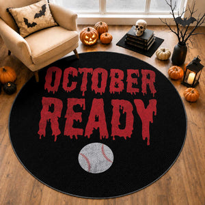 October Ready Round Rug Philadelphia Playoff Baseball Gift Halloween Costume