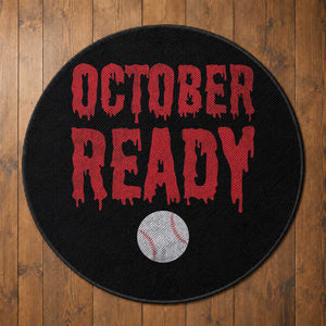 October Ready Round Rug Philadelphia Playoff Baseball Gift Halloween Costume