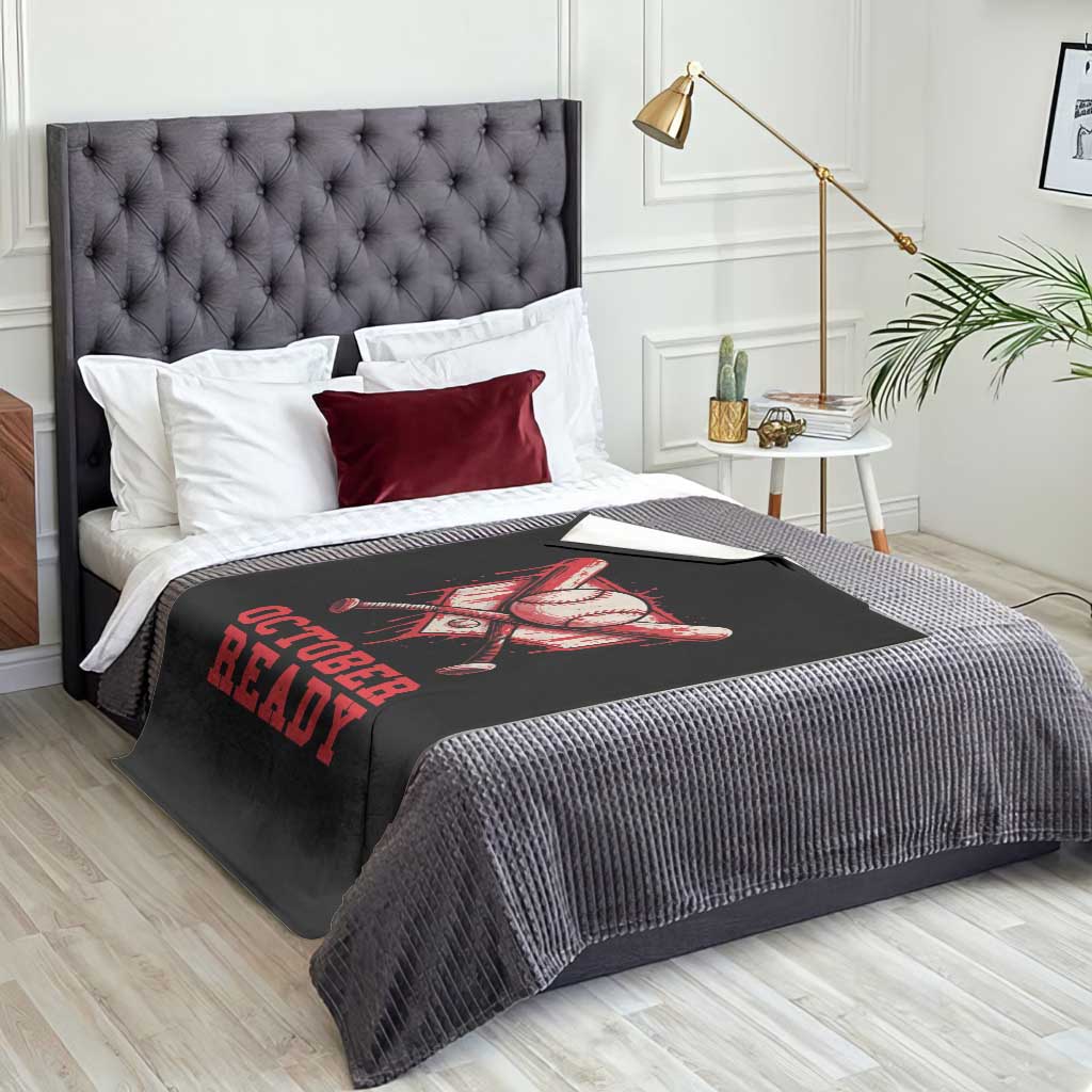 October Ready Throw Blanket Philadelphia Playoff Baseball Drip Graffiti TS10 Print Your Wear