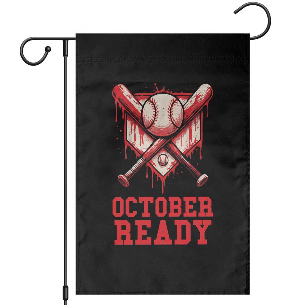October Ready Garden Flag Philadelphia Playoff Baseball Drip Graffiti TS10 Black Print Your Wear