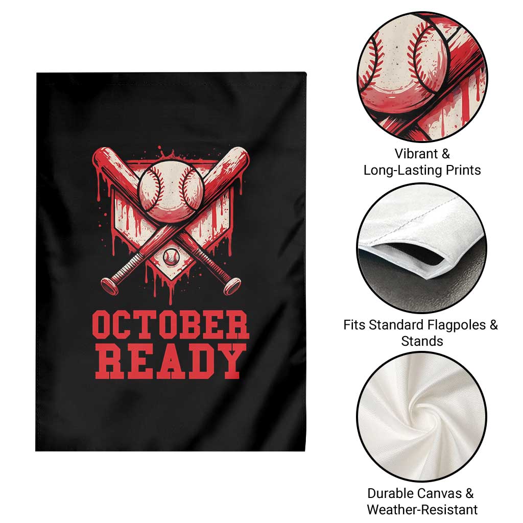 October Ready Garden Flag Philadelphia Playoff Baseball Drip Graffiti TS10 Print Your Wear