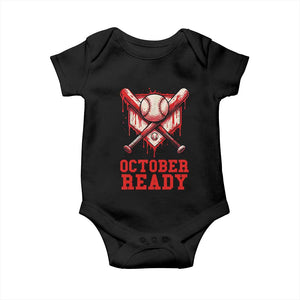 October Ready Baby Onesie Philadelphia Playoff Baseball Drip Graffiti TS10 Black Print Your Wear
