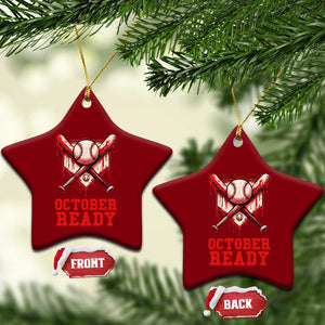 October Ready Ceramic Ornament Philadelphia Playoff Baseball Drip Graffiti TS10 Print Your Wear