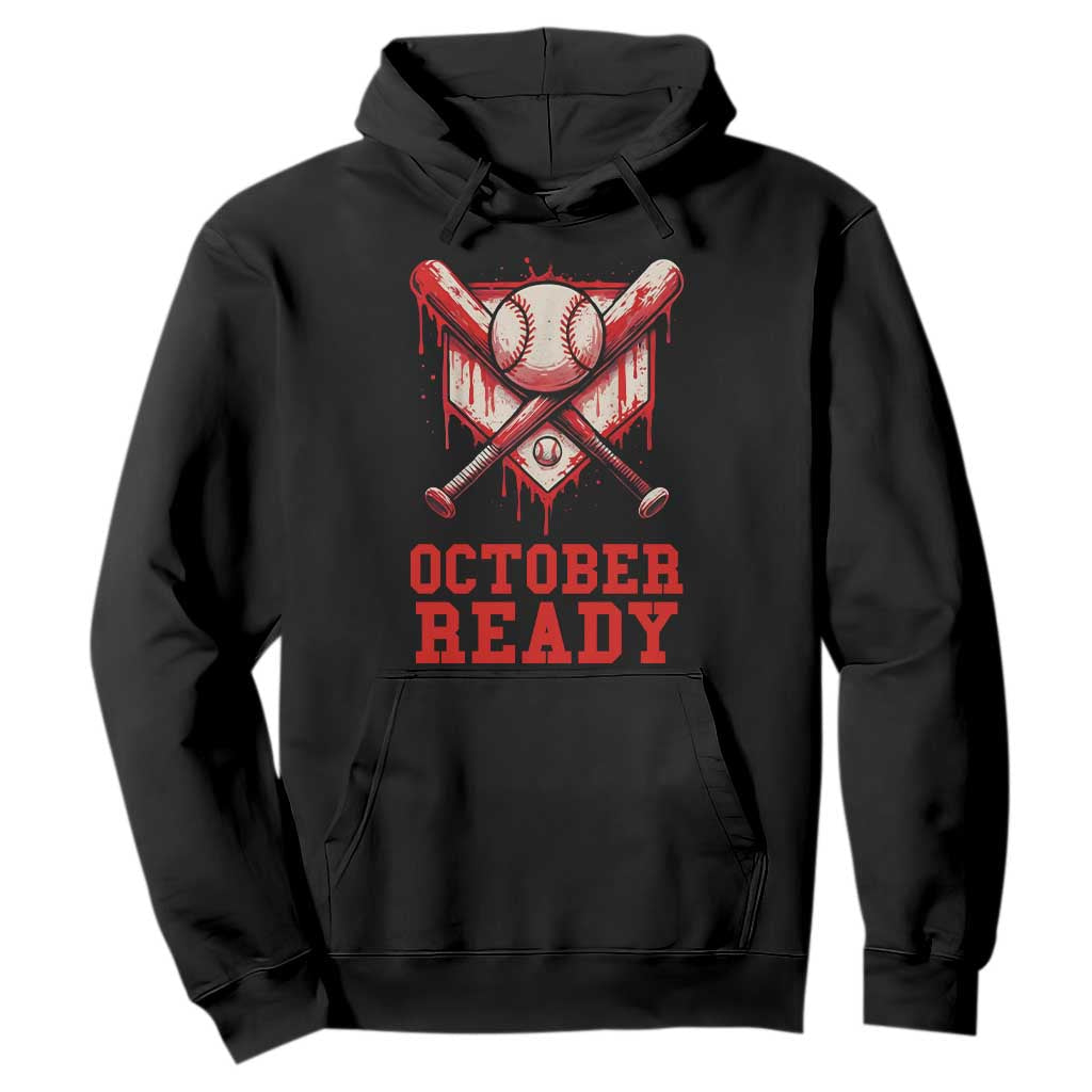 October Ready Hoodie Philadelphia Playoff Baseball Drip Graffiti TS10 Black Print Your Wear