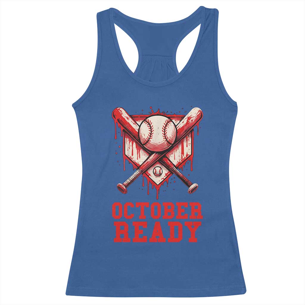 October Ready Racerback Tank Top Philadelphia Playoff Baseball Drip Graffiti TS10 Royal Blue Print Your Wear