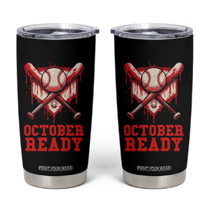 October Ready Tumbler Cup Philadelphia Playoff Baseball Drip Graffiti TS10 Black Print Your Wear