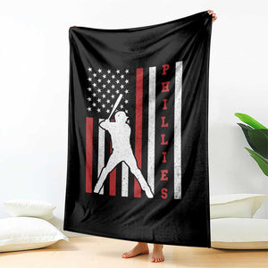 Philly Baseball Throw Blanket Cool Distressed Philadelphia Red October US Flag TS10 Print Your Wear
