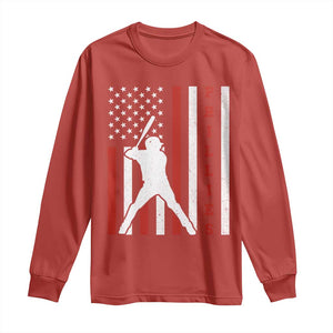 Philly Baseball Long Sleeve Shirt Cool Distressed Philadelphia Red October US Flag TS10 Red Print Your Wear