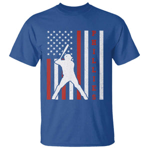 Philly Baseball T Shirt Cool Distressed Philadelphia Red October US Flag TS10 Royal Blue Print Your Wear