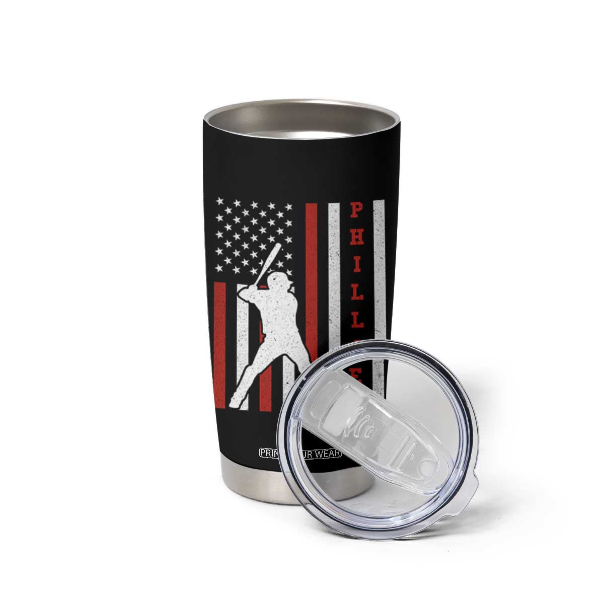 Philly Baseball Tumbler Cup Cool Distressed Philadelphia Red October US Flag TS10 Print Your Wear